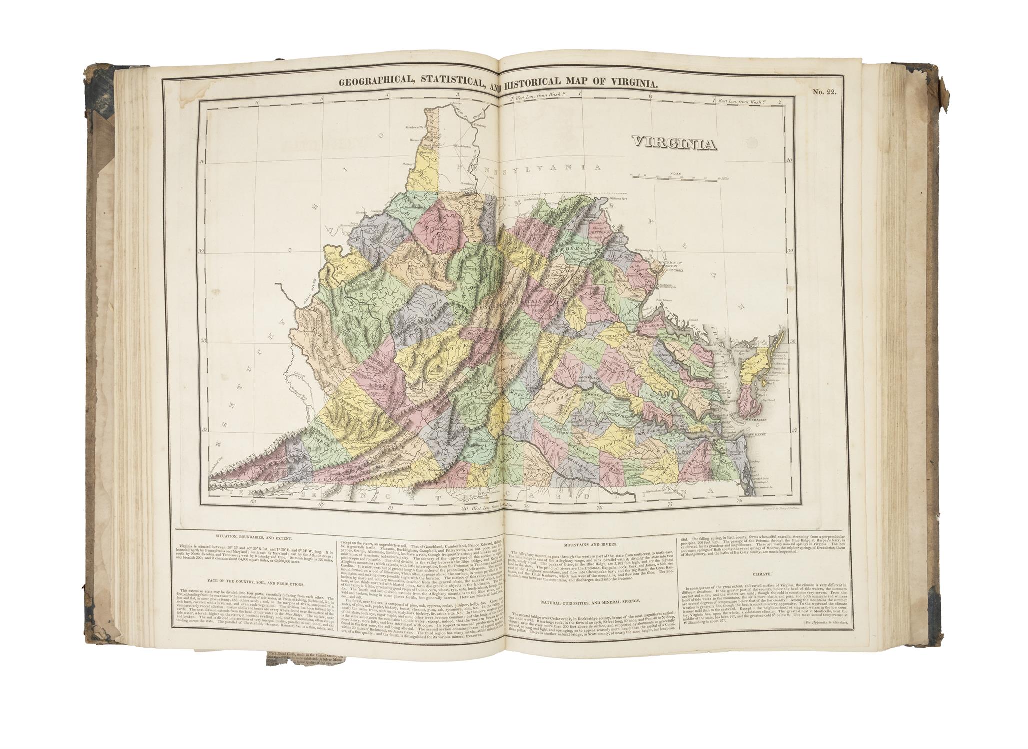 H.C CAREY AND I.LEA (publishers) A Complete Historical, Chronological and Geographical AMERICAN - Image 2 of 27