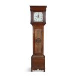 A GEORGE III OAK LONG CASE CLOCK, EARLY 19TH CENTURY, the white dial signed "R. Francis,