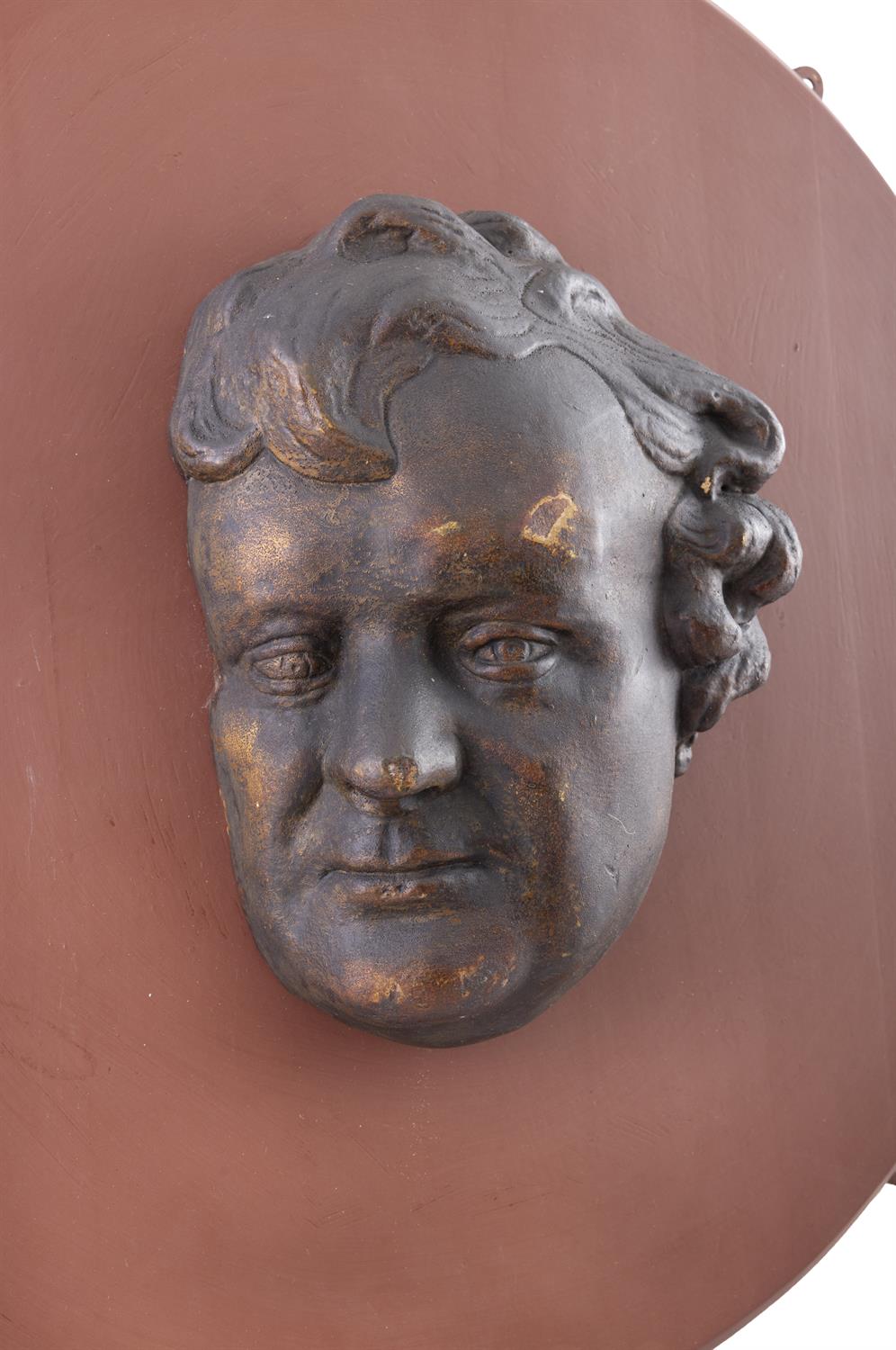 ***Please note: this is ceramic with a 'bronzed' finish rather than bronze*** A BRONZED DEATH MASK - Image 2 of 12