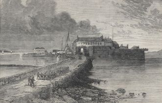 THE ILLUSTRATED LONDON NEWS The Pigeon House Fort, 1866 Engraving 14 x 22 cm