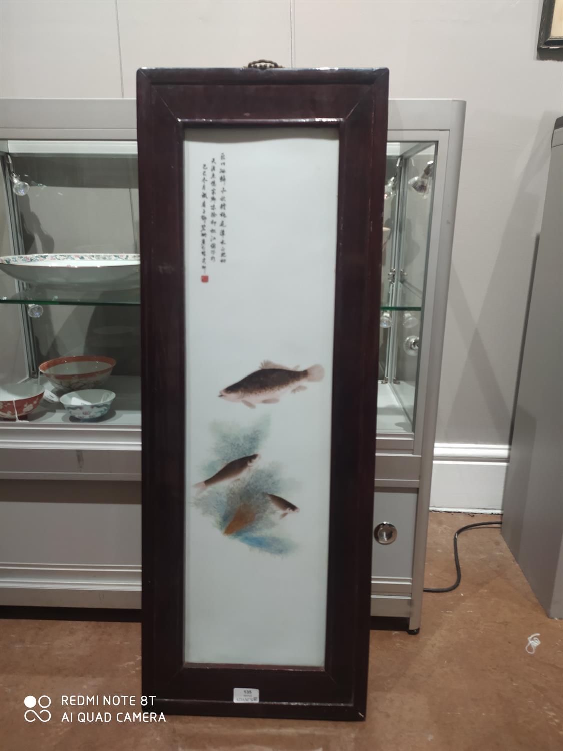 A ‘FISH’ PORCELAIN PLAQUE IN THE MANNER OF DENG BISHAN China, 20th century Inscribed with - Image 7 of 37