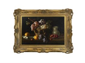 EARLY 19TH CENURY SCHOOL A Still Life with Fruit Oil on canvas, 56 x 80cm
