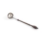 A GEORGE II SILVER TODDY LADLE, London c.1733, maker's mark of Francis Spilsbury,