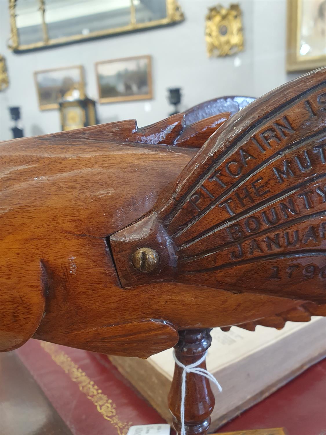 FRED CHRISTIAN Sculpture of a flying fish Wood, on turned column support and square base, - Image 11 of 18