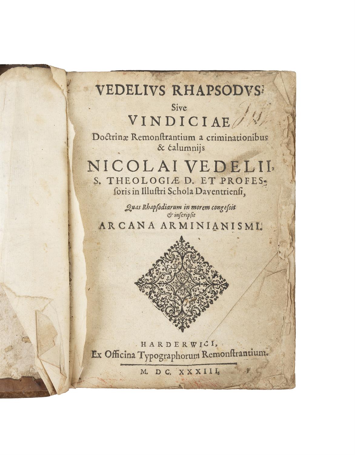 EPISCOPIUS, Simon [1583-1643] (contributor Nicolaus Vedel 1596-1642) Vedelius Rhapsodus Sive - Image 2 of 3