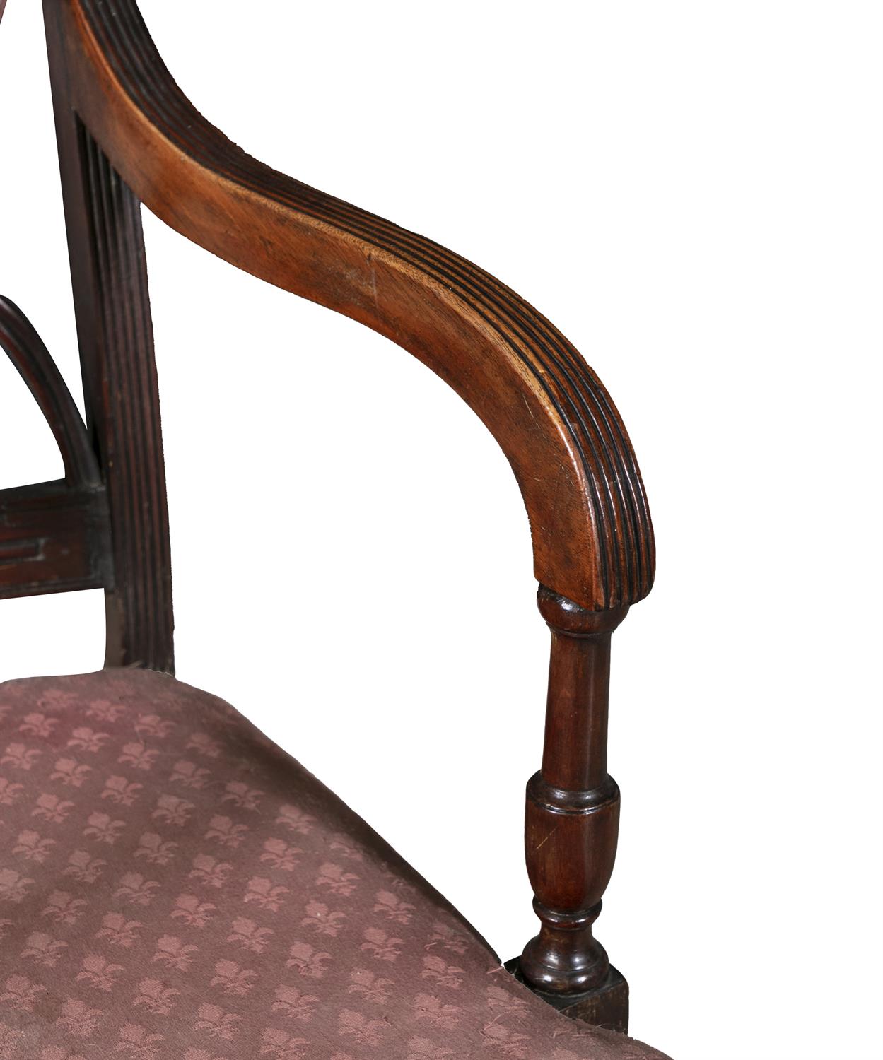 A SET OF EIGHT FEDERAL MAHOGANY DINING CHAIRS, PHILADELPHIA, EARLY 19TH CENTURY comprising two - Image 7 of 7