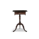 A MAHOGANY READING TABLE, ENGLISH 19TH CENTURY, the top with low moulded gallery and canted