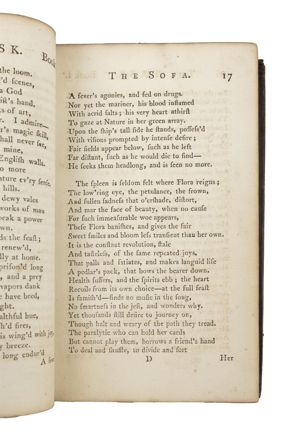 COWPER, William [1731 - 1800] The Task. a Poem in Six Books. Philadelphia (Dobson) 1787, - Image 5 of 5