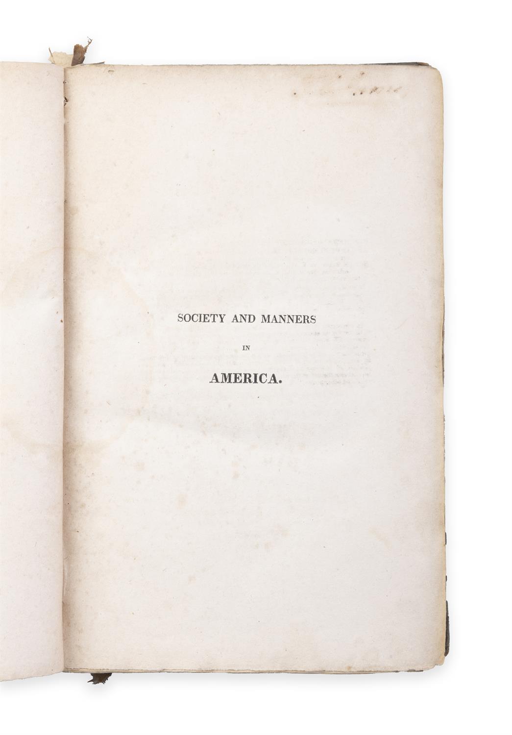 [FRANCIS WRIGHT] Views of Society and Manners in America...by an Englishwoman, - Image 4 of 5