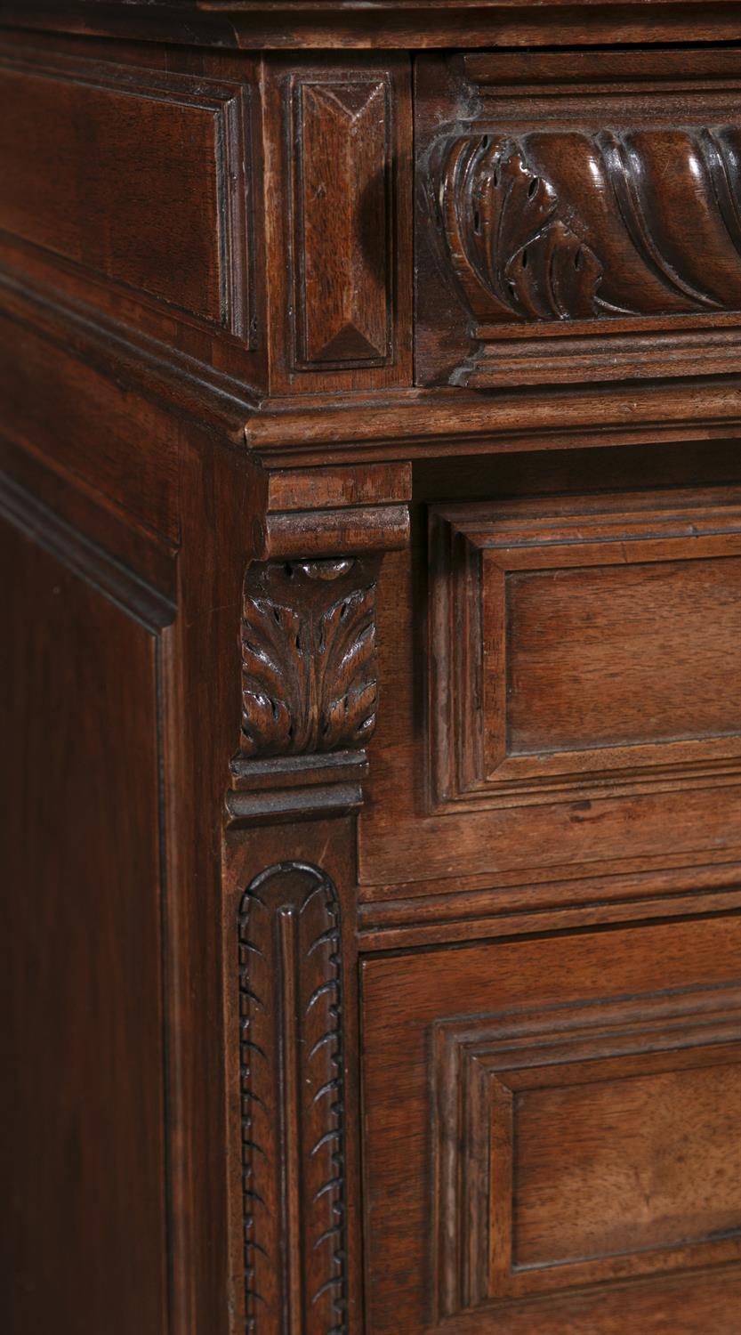 A PAIR OF 19TH CENTURY FRENCH CARVED WALNUT SIDE CABINETS BY C.H. JEANSELME & CO. (PARIS), C. - Image 5 of 5