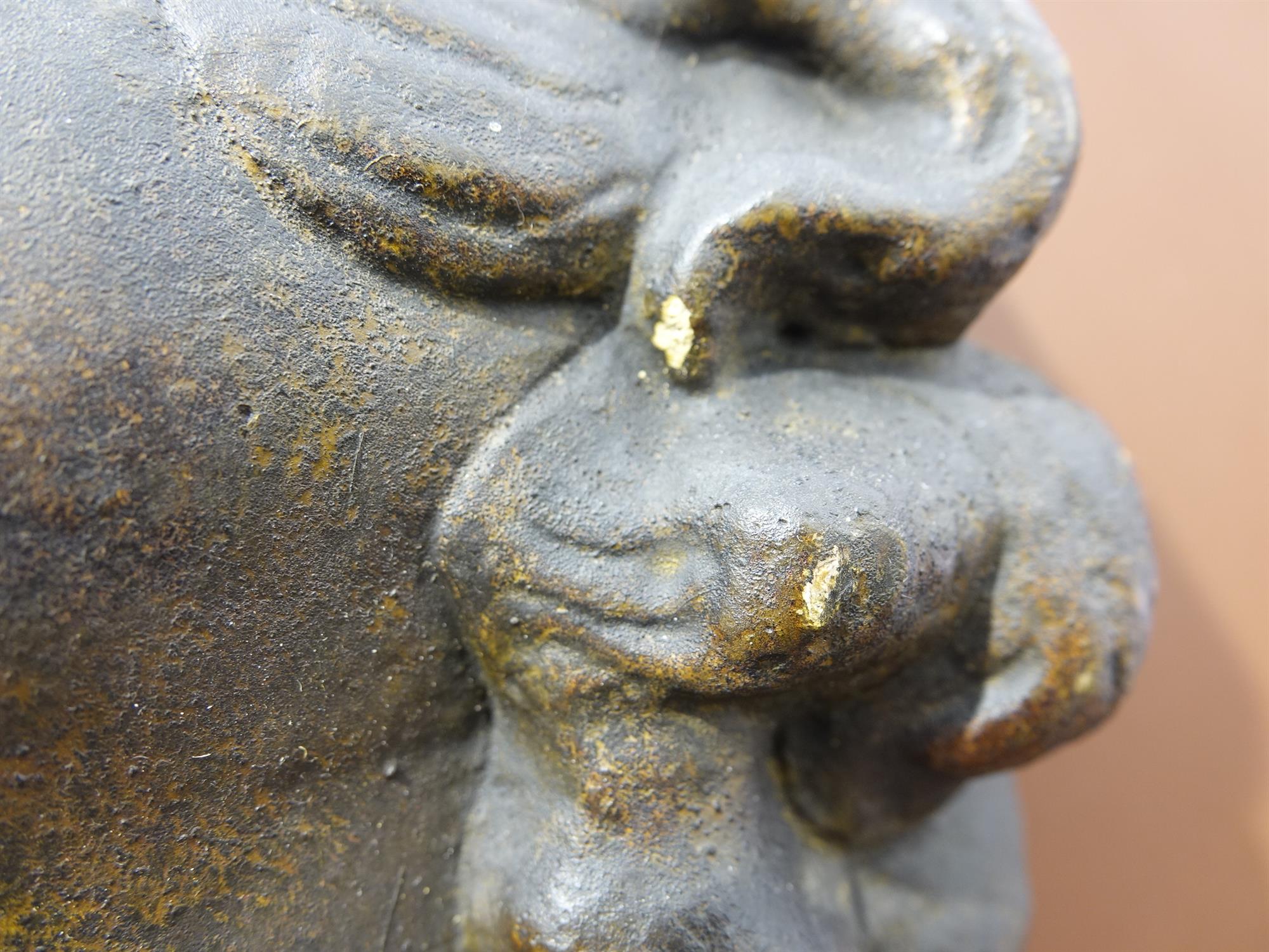 ***Please note: this is ceramic with a 'bronzed' finish rather than bronze*** A BRONZED DEATH MASK - Image 7 of 12