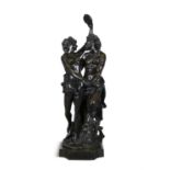 AFTER CLAUDION, 19TH CENTURY Maenads and a Young Satyr, possibly Pan Bronze, 86cm height