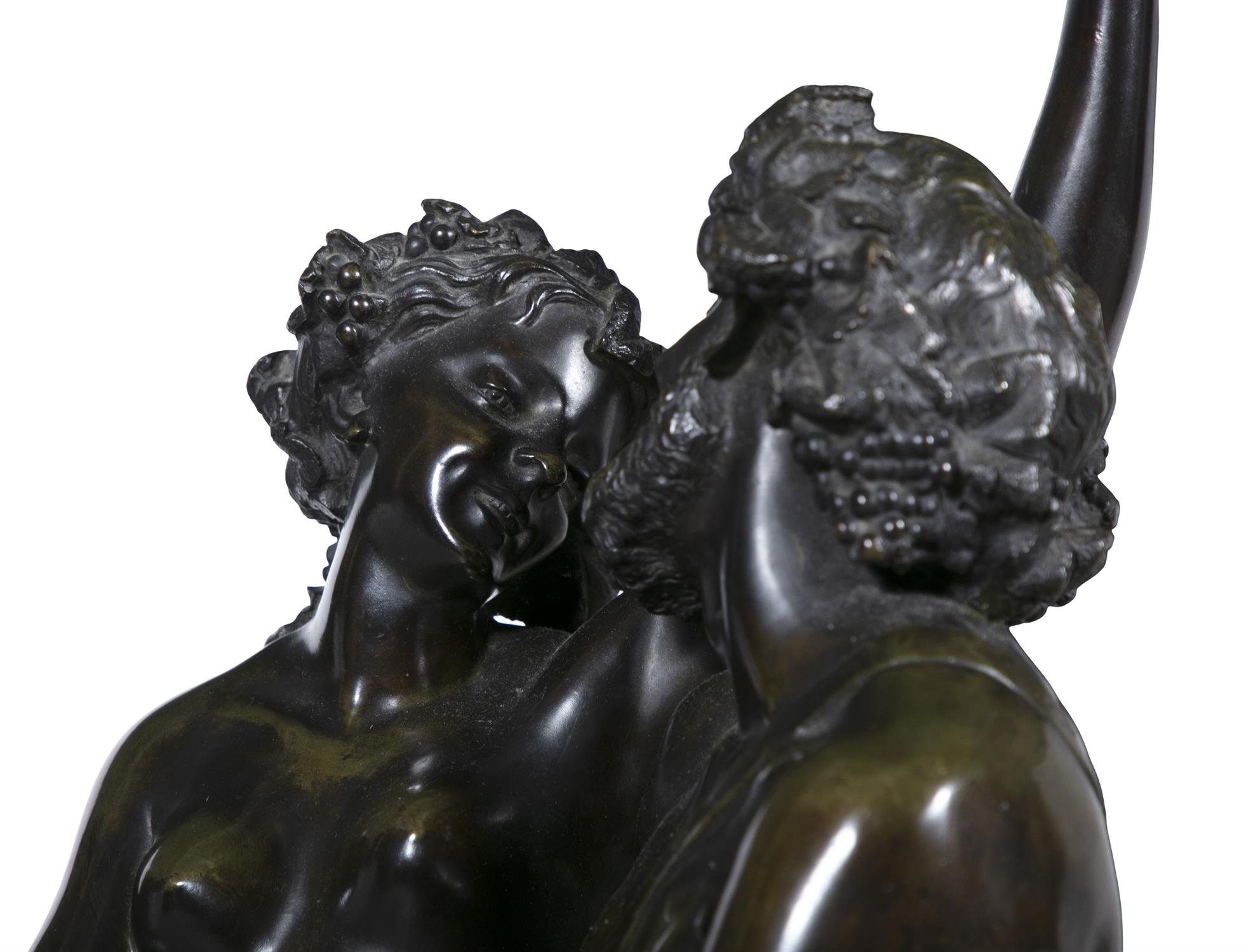 AFTER CLAUDION, 19TH CENTURY Maenads and a Young Satyr, possibly Pan Bronze, 86cm height - Image 4 of 5