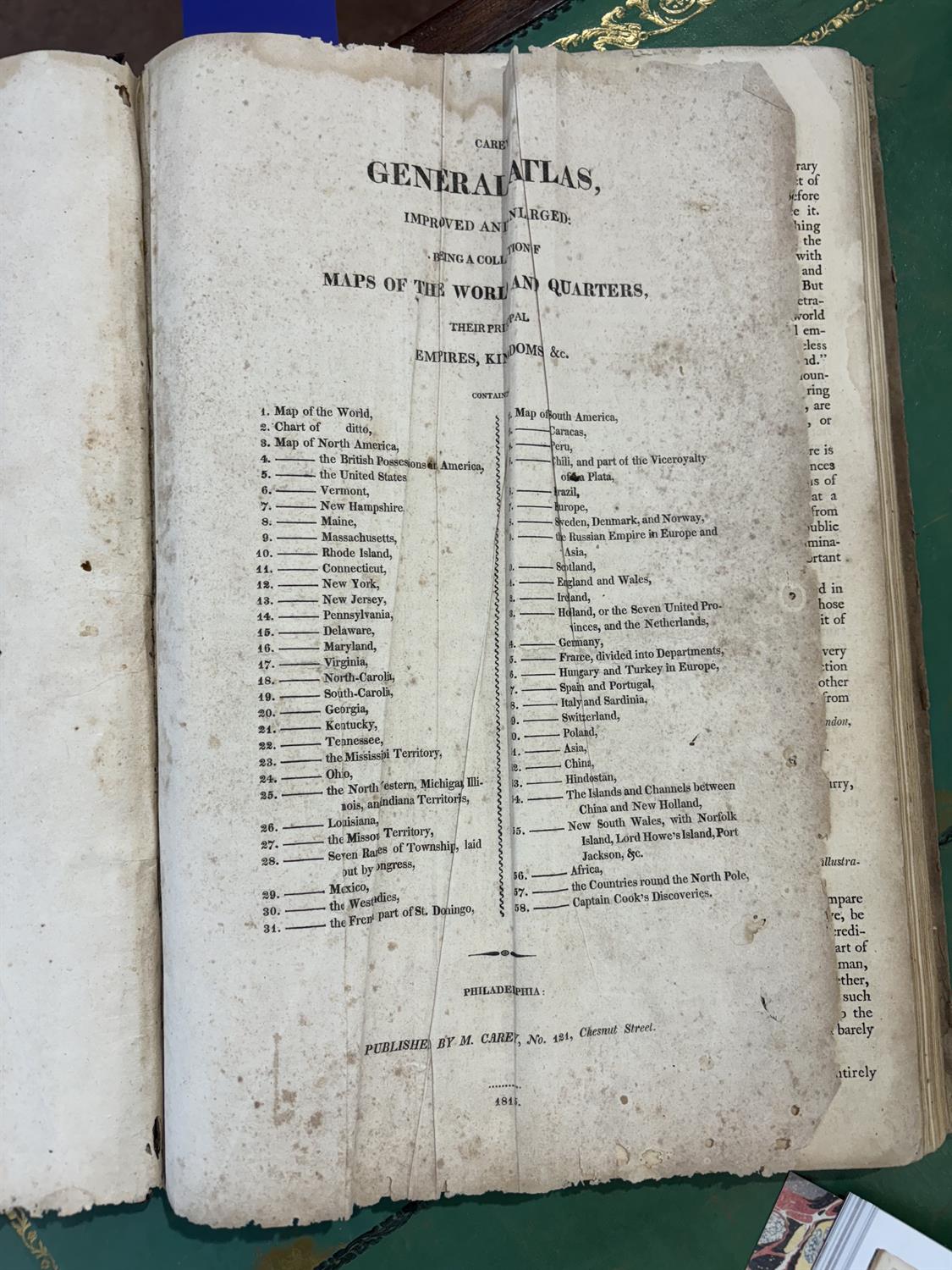 CAREY'S General Atlas Improved and Enlarged, being a Collection of Maps of the World and - Image 16 of 17