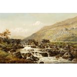 WILLIAM HENRY MANDER (1850-1922) Pont-Y-Garth, Near Capel Curig, North Wales Oil on canvas, 40.