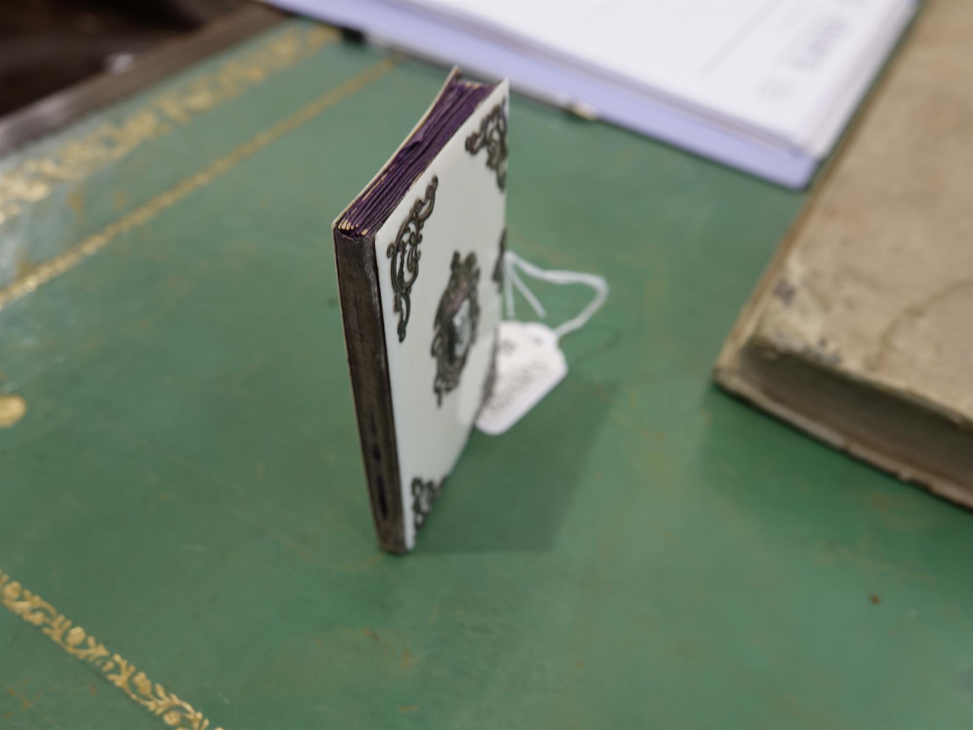 *AN IVORY CARD CASE, with applied metal scrollwork mounts, with crest reserve to centre, - Image 8 of 11