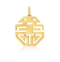 A GOLD 'HAPPINESS' PENDANT, BY BULGARI, CIRCA 1970 The polished gold pendant depicting the Chinese