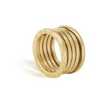 A GOLD 'B-ZERO 1' RING, BY BULGARI The polished segmented band, both sides of the ring engraved '