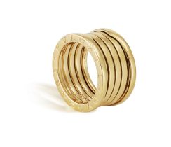 A GOLD 'B-ZERO 1' RING, BY BULGARI The polished segmented band, both sides of the ring engraved '