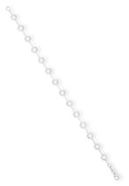 A DIAMOND BRACELET The cable-link chain interspersed with collet-set brilliant-cut diamonds, mounted