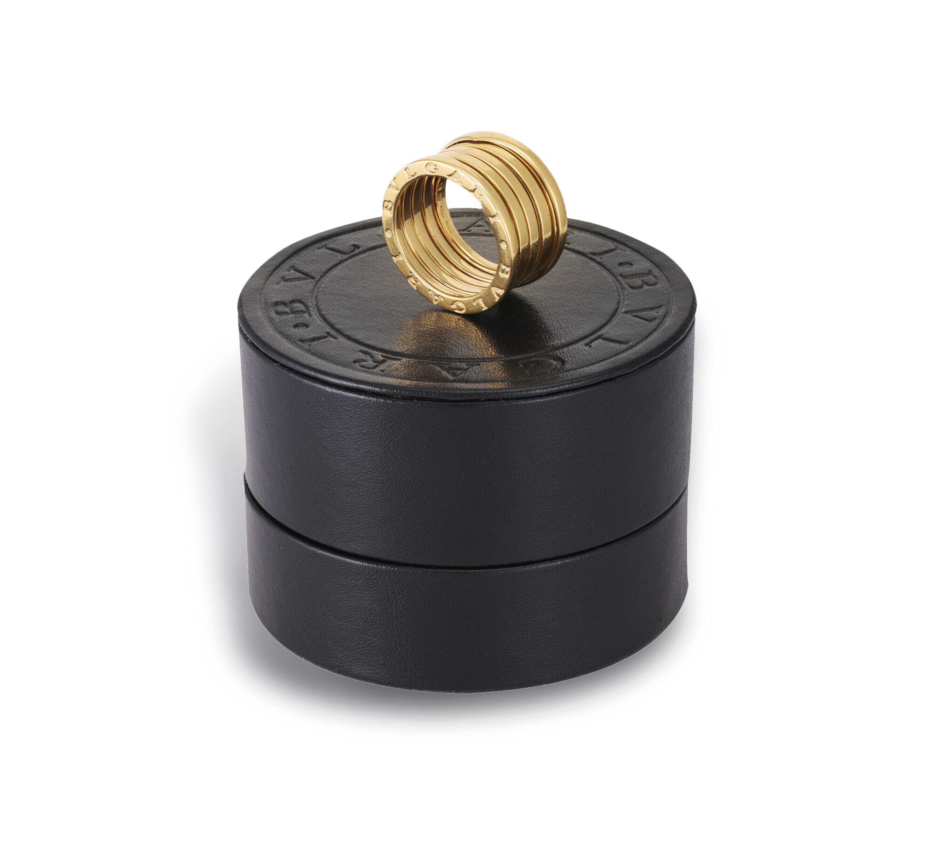 A GOLD 'B-ZERO 1' RING, BY BULGARI The polished segmented band, both sides of the ring engraved ' - Image 3 of 6