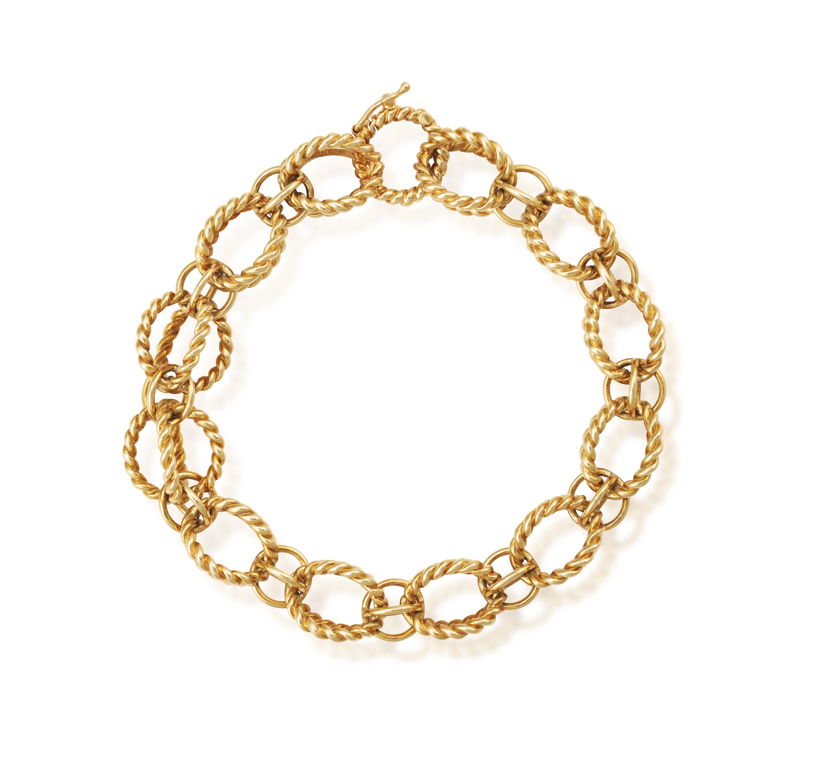 AN 18K GOLD 'CIRCLE ROPE' BRACELET, DESIGNED BY SCHLUMBERGER, FOR TIFFANY & CO. Designed as a series