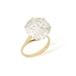 AN IMPRESSIVE DIAMOND SINGLE-STONE RING The brilliant-cut diamond weighing 12.58cts within a six-