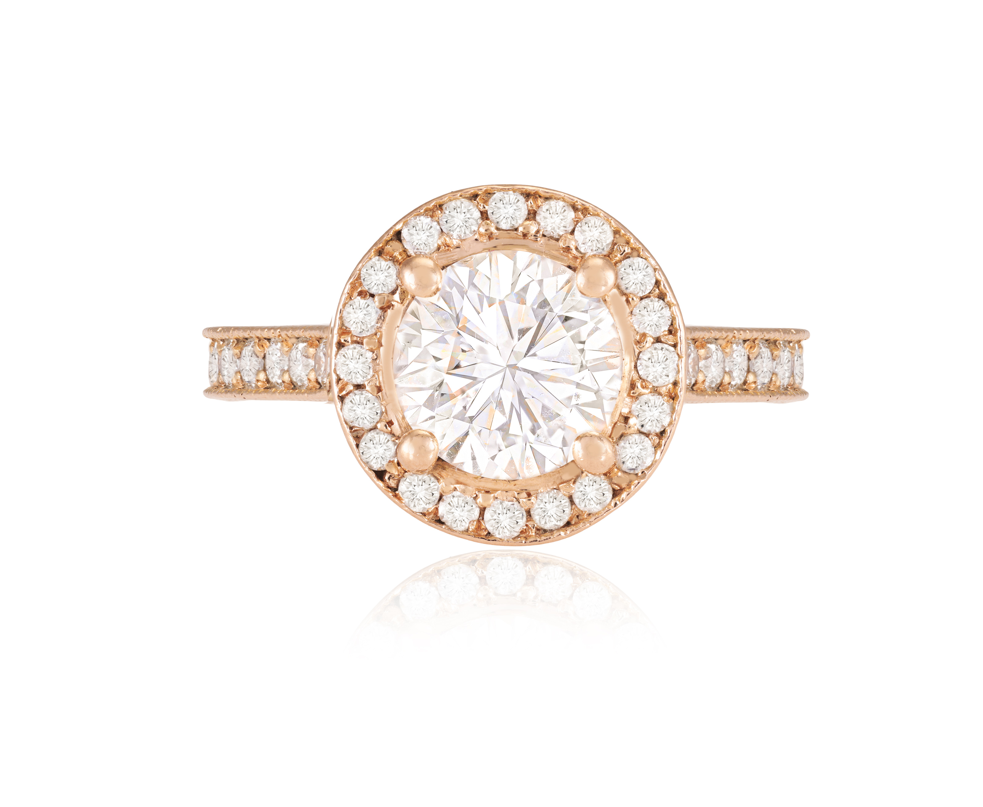 A DIAMOND SINGLE-STONE RING The central brilliant-cut diamond weighing approximately 1.50ct,