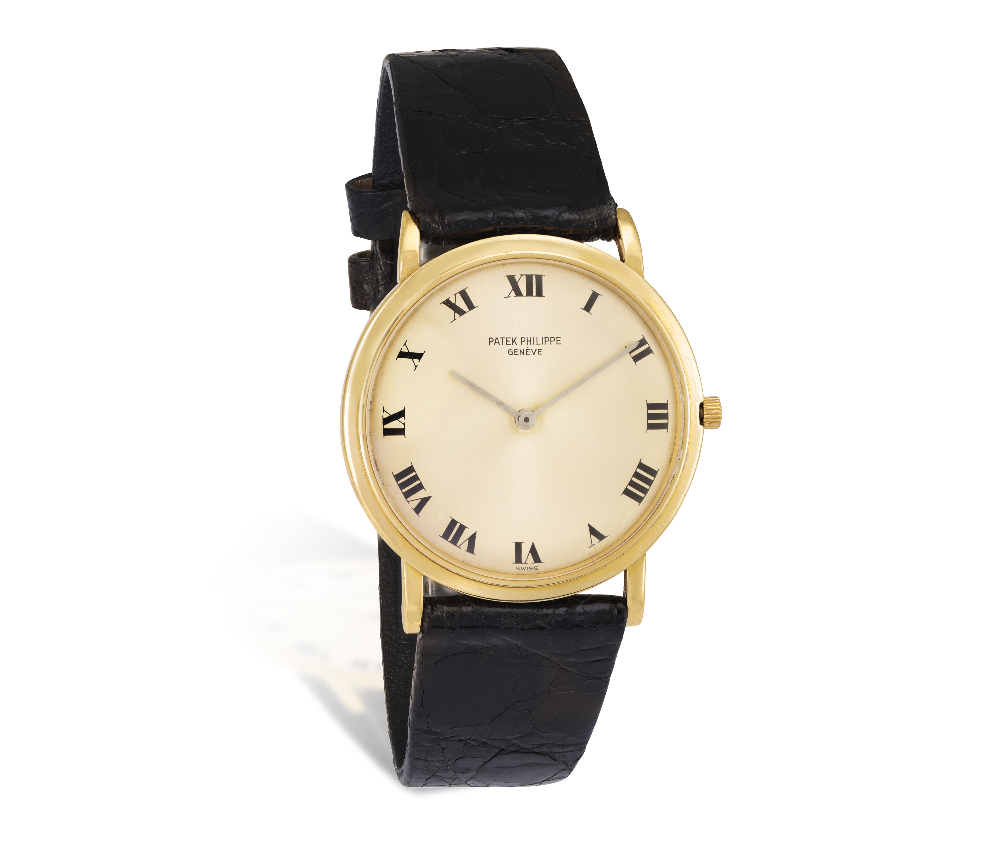 AN 18K GOLD WRISTWATCH, BY PATEK PHILIPPE, CIRCA 1995 18-jewels, Cal-175 manual wind, the circular