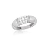 A DIAMOND RING, BY MAUBOUSSIN Highlighted to the front with a brilliant-cut diamond motif, further