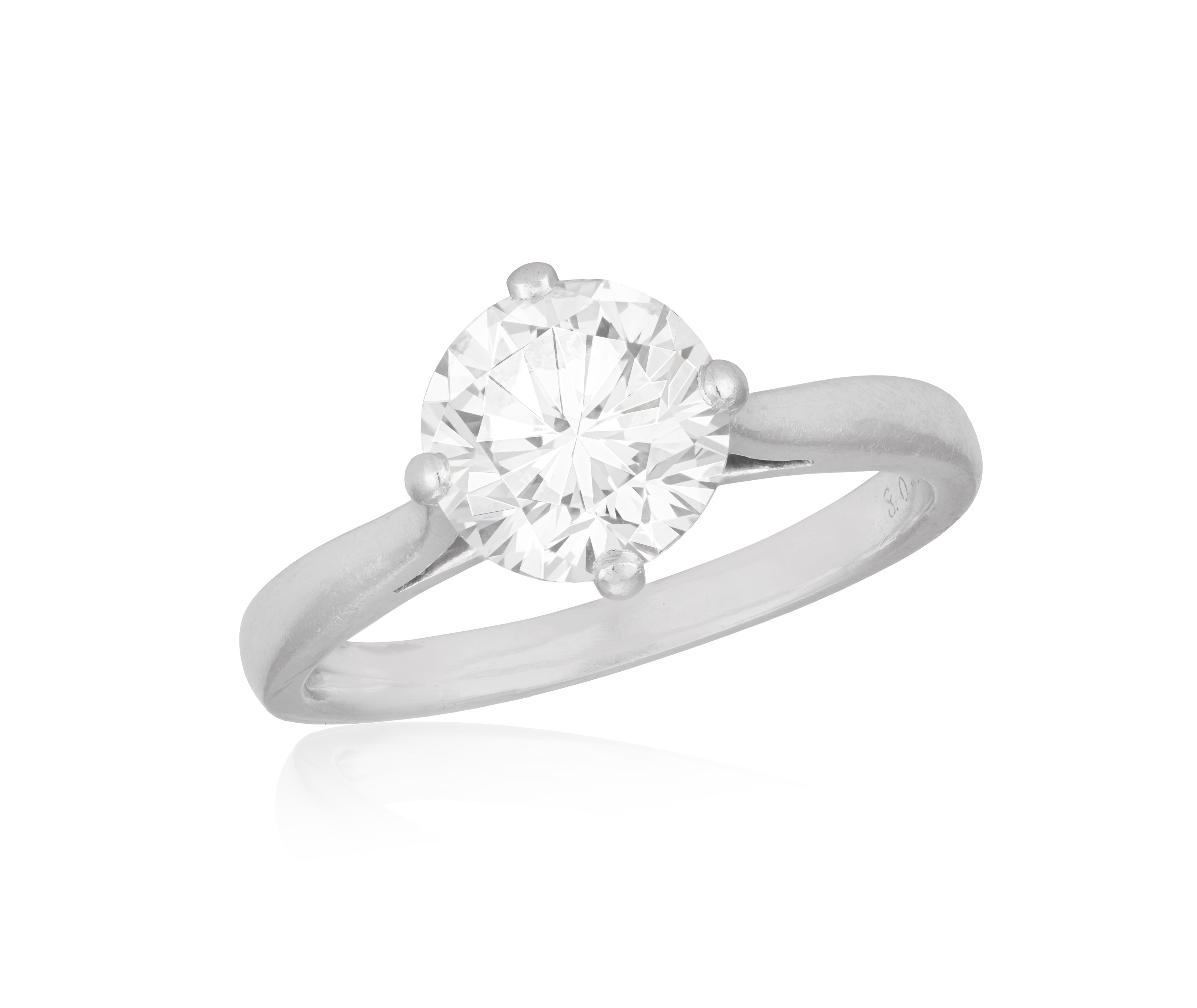 A DIAMOND SINGLE-STONE RING, BY BOODLES The , within a four-claw setting, to a plain hoop, mounted - Image 2 of 4