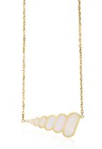A MOTHER-OF-PEARL PENDANT NECKLACE, BY CARLO ILLARIO FOR BULGARI, CIRCA 1968 The shell-shaped plaque