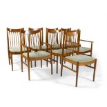 ARNE VODDER A set of eight teak dining chairs with two carvers by Arne Vodder for Sibast,