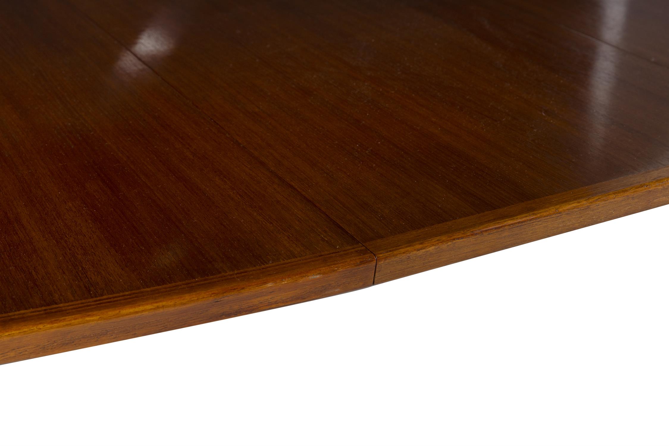 ARNE VODDER (1926-2009) A teak oval extending dining table with two leaves by Arne Vodder. - Image 4 of 4