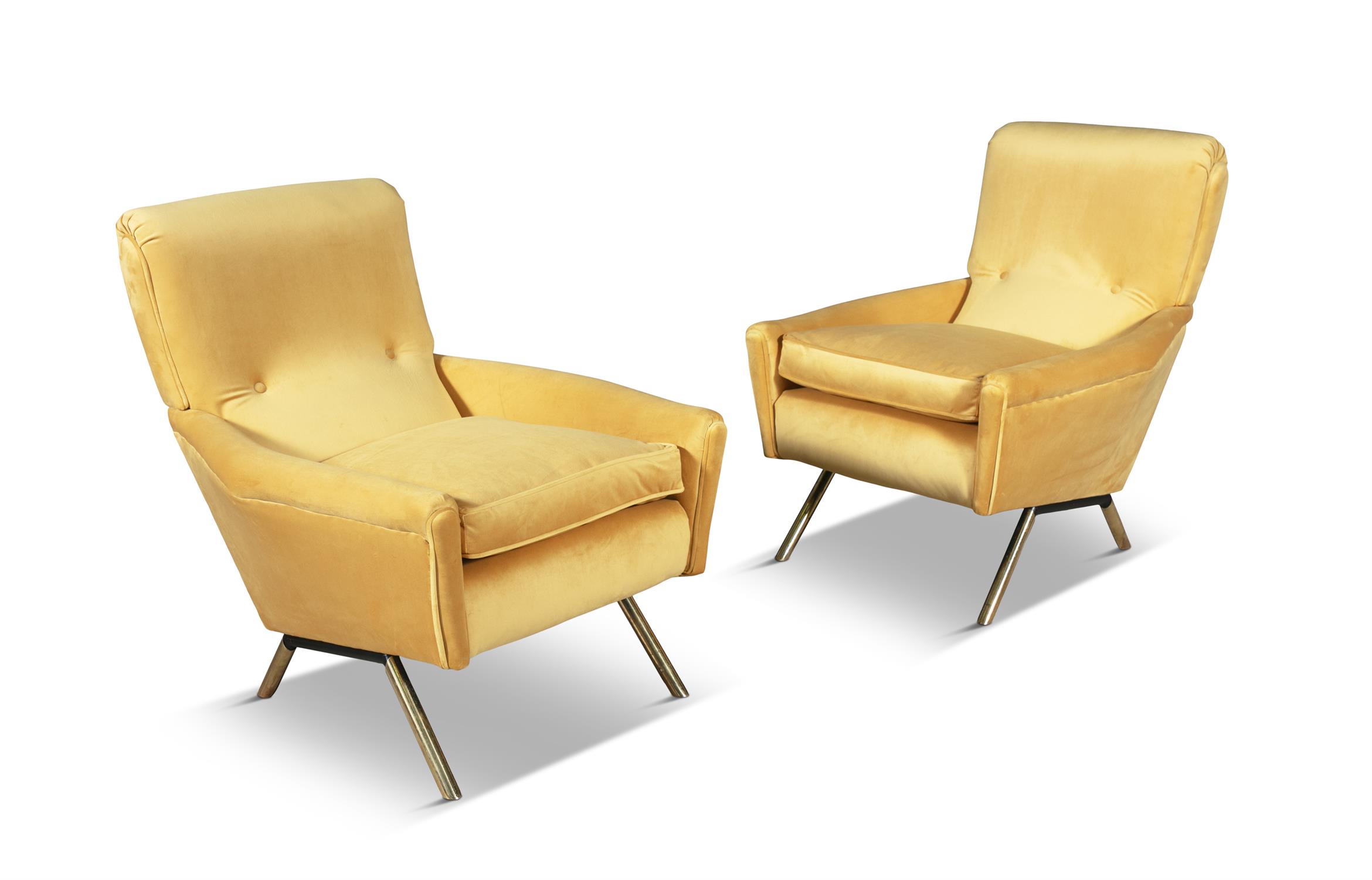 ARMCHAIRS A pair of Italian armchairs. c.1960. 78 x 96 x 85cm(h); seat 51cm (h)