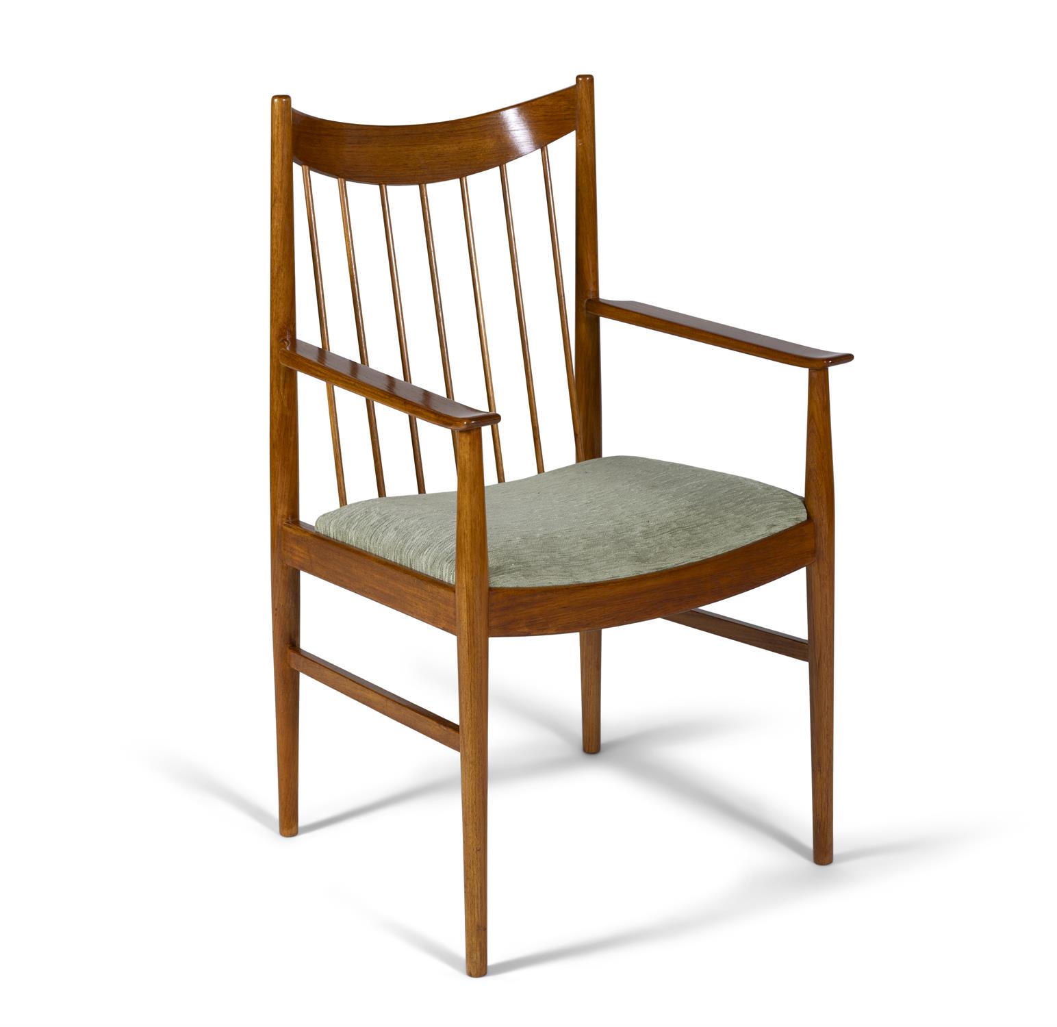 ARNE VODDER A set of eight teak dining chairs with two carvers by Arne Vodder for Sibast, - Image 6 of 7