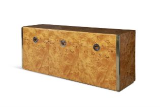 MARIO SABOT Burr walnut sideboard attrib. Mario Sabot. Italy, c.1970. 178 x 48 x 75.5cm(h)