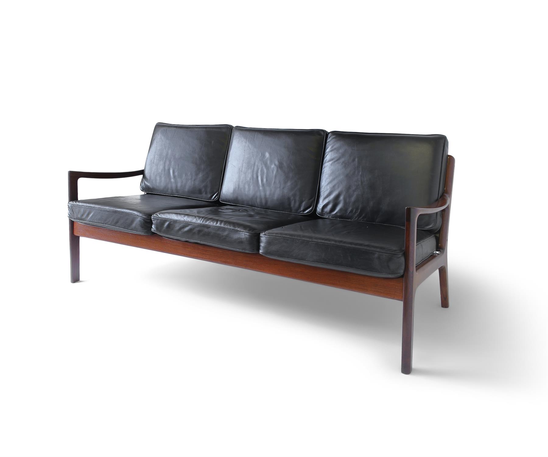 OLE WANSCHER A three-seater sofa by Ole Wanscher, produced by France & Son. Denmark, c.1960,