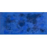 GIULIO TURCATO (1912 -1995) Superfiore Bleu Oil on canvas, 60 x 120cm Signed (bottom