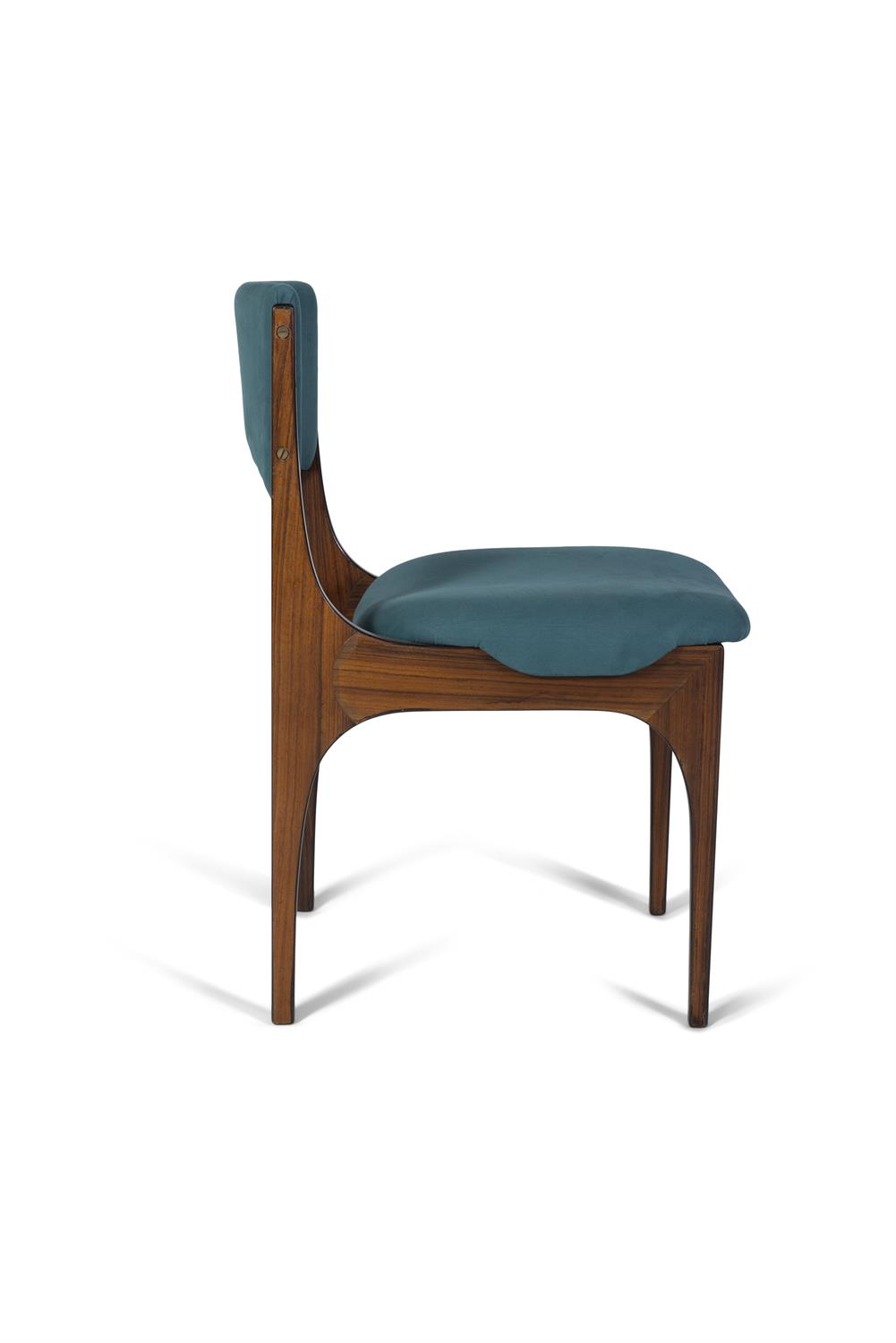 GIUSEPPE GIBELLI A set of six rosewood dining chairs by Giuseppe Gibelli for Sormani. Italy, c. - Image 6 of 7