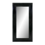 MIRROR A black lacquered framed mirror, c.1980. 100 x 8 x 200 cm(h)