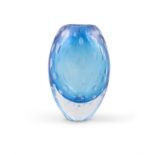 FRATELLI TOSO A blue vase by Toso, Murano. Signed. 30cm(h)