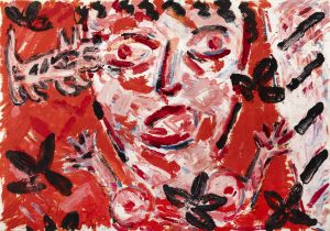 MICHAEL CULLEN RHA (1946-2020) Crying Woman - Dance Oil on paper, 70 x 100cm Signed and dated