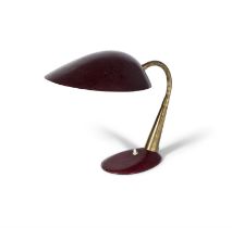 DESK LAMP A brass and enamel desk lamp. Italy, c.1960. 34cm(h)