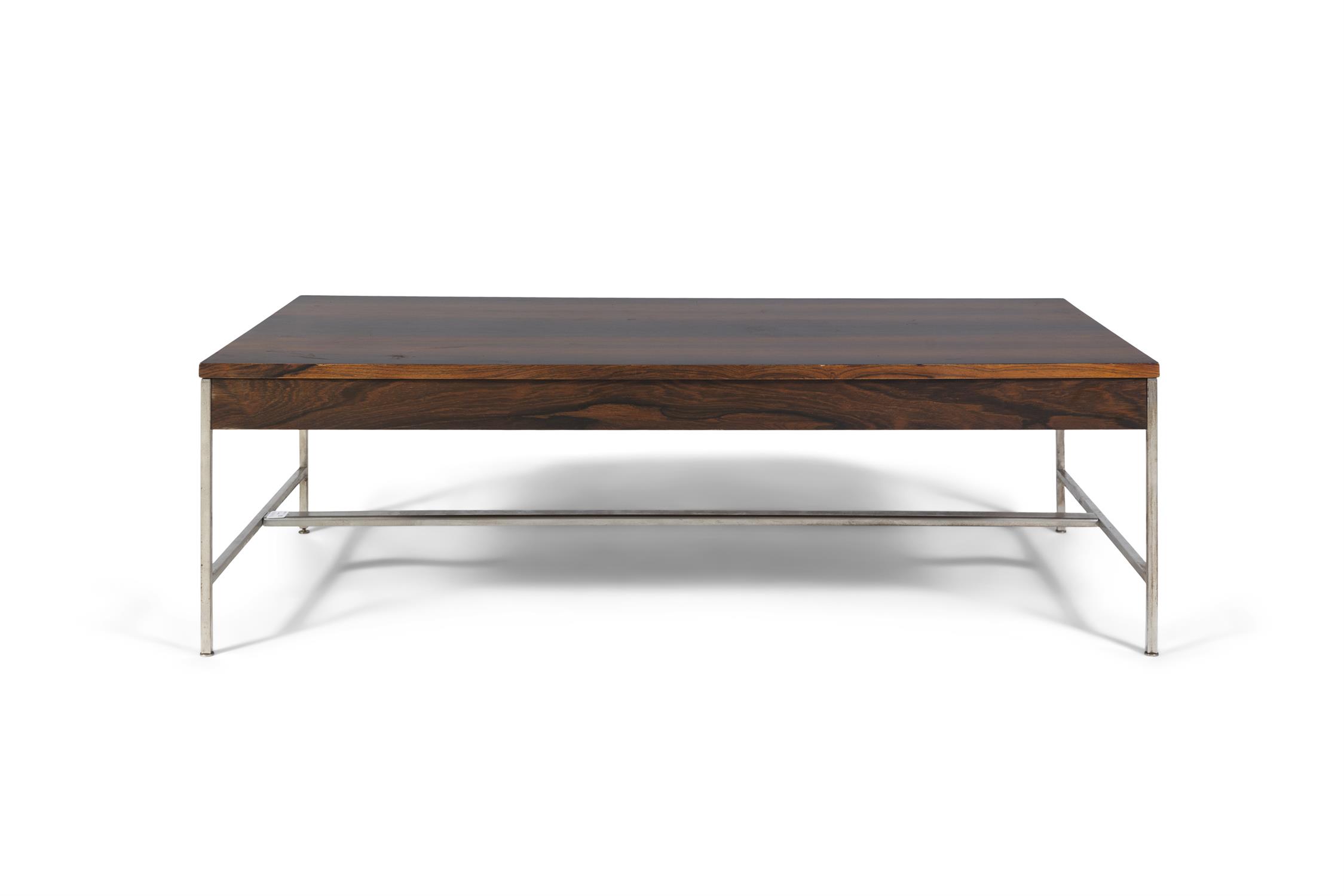 COFFEE TABLE A rosewood and chrome coffee table. Italy, c.1970. 121 x 68.5 x 38cm(h) - Image 2 of 4