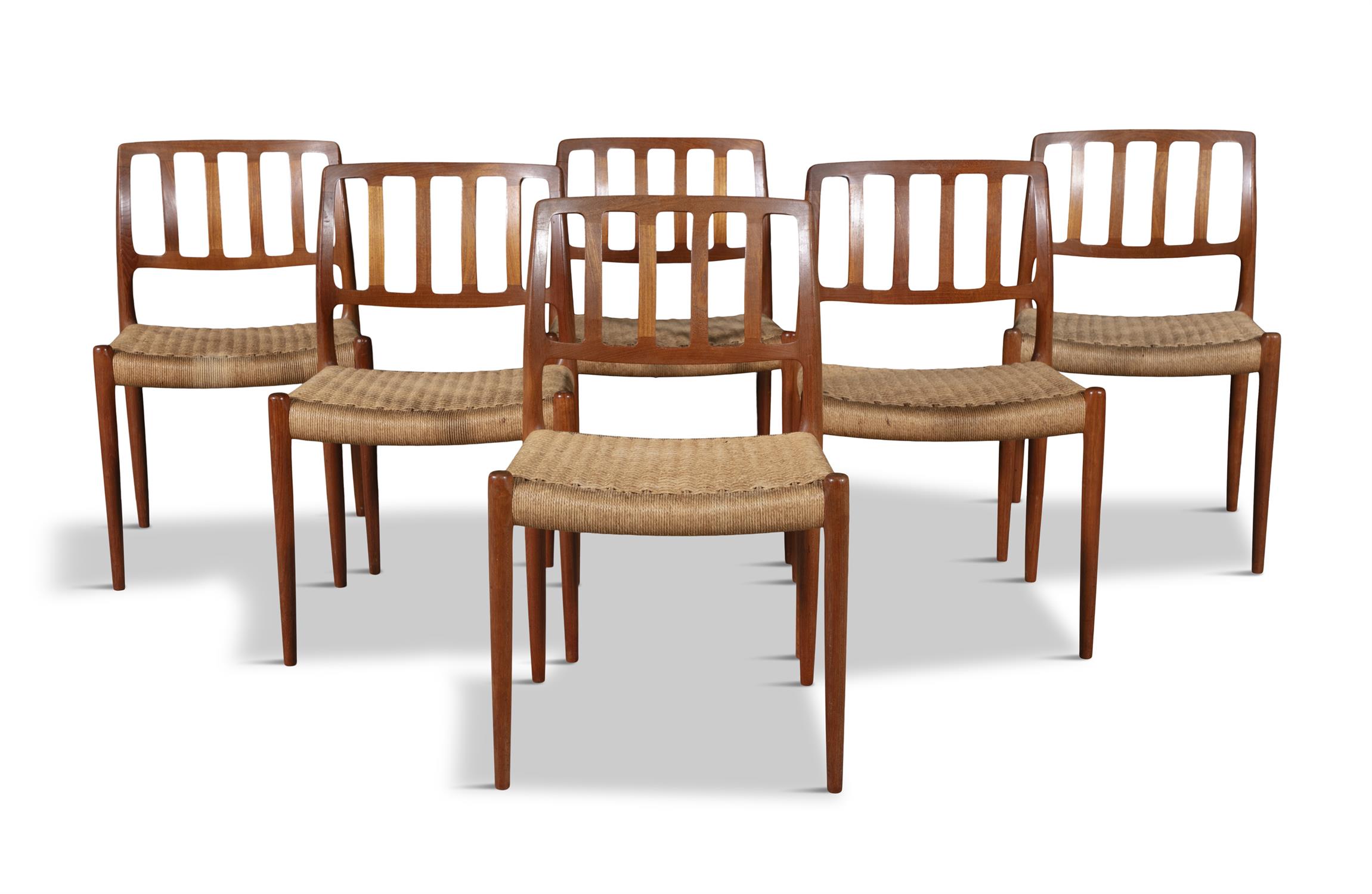 NEILS OTTO MØLLER (1920 - 1982) A set of six cane work dining chairs by Niels Otto Møller. - Image 2 of 5