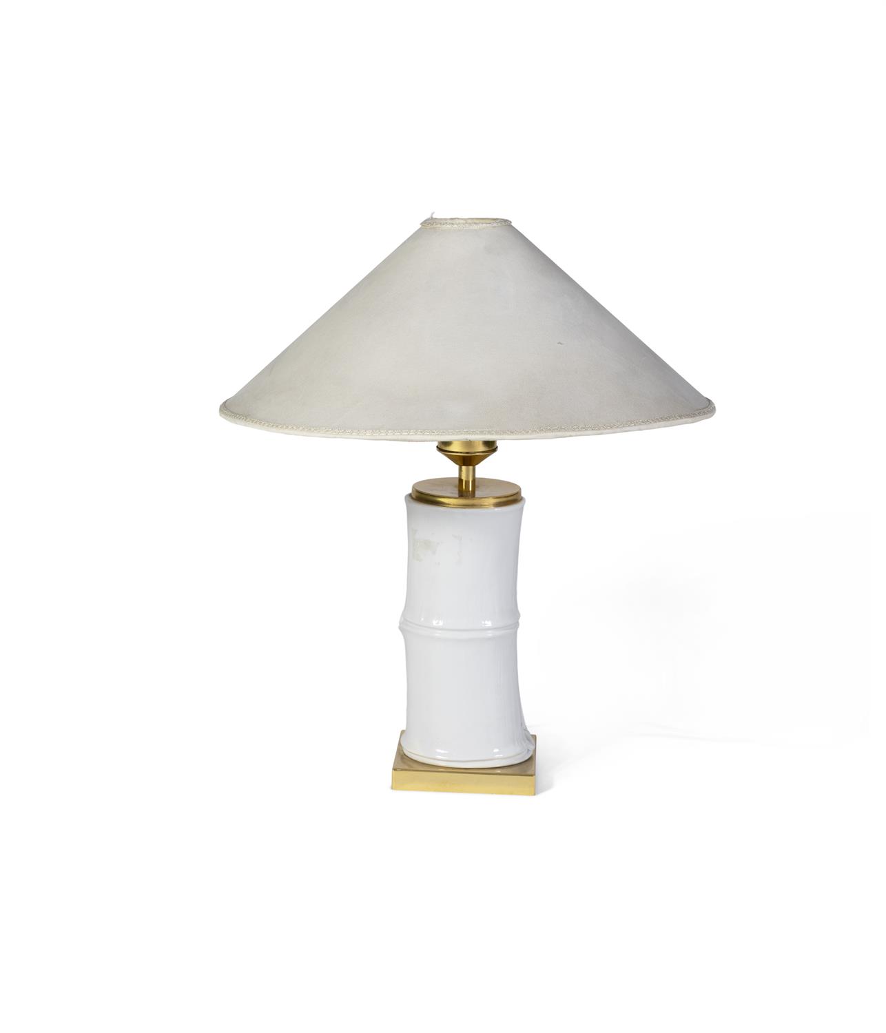TABLE LAMP A ceramic and gilt metal table lamp. Italy, c.1970. 67cm(h) - Image 2 of 3