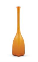 VASE An orange vintage glass vase by Carlo Nason for Moretti & Nason. Italy, c.1960. 45cm(h)