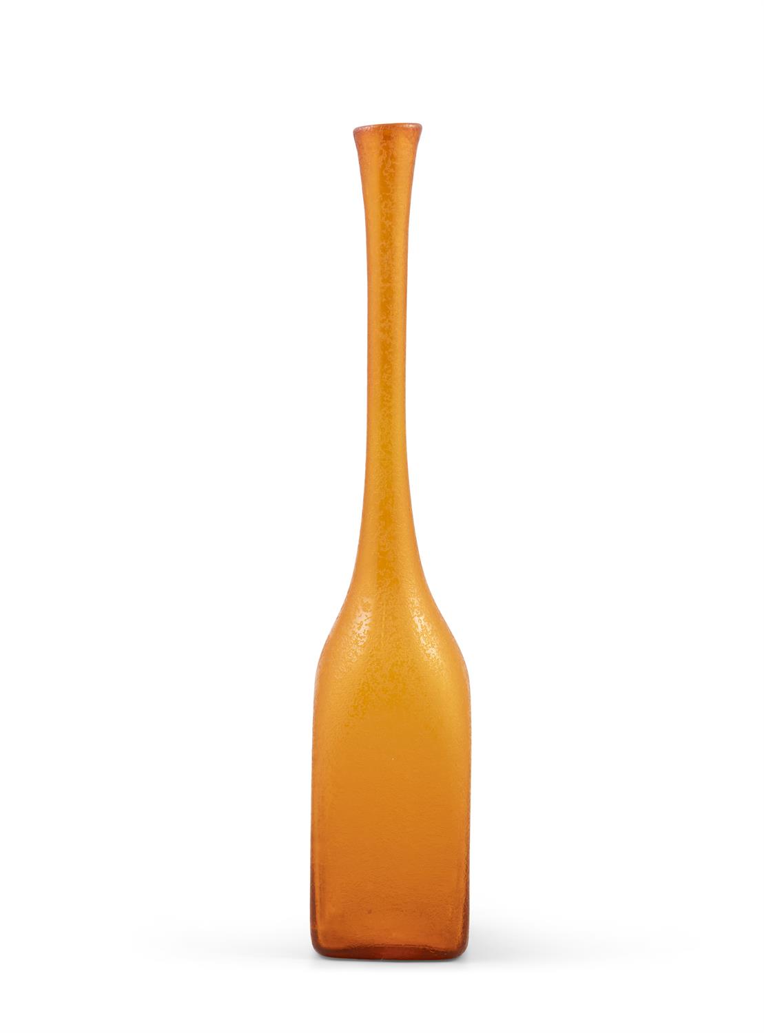 VASE An orange vintage glass vase by Carlo Nason for Moretti & Nason. Italy, c.1960. 45cm(h) - Bild 2 aus 4