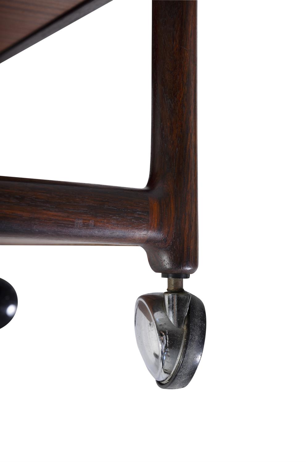 JOHANNES ANDERSEN A rosewood drinks trolley on four castors by Johannes Andersen for CFC - Image 5 of 5